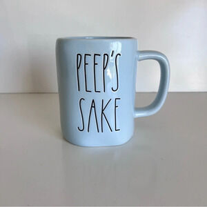 Rae Dunn Peep's Sake Easter Mug Allside Blue Ceramic